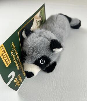Pally Paws Raccoon Squeaky Dog Toy Plush Woodland Stuffed Pet Chew Toy 11”